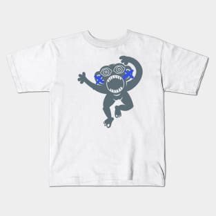 monkey Lovers Vibrant Artists String Kids T-Shirt